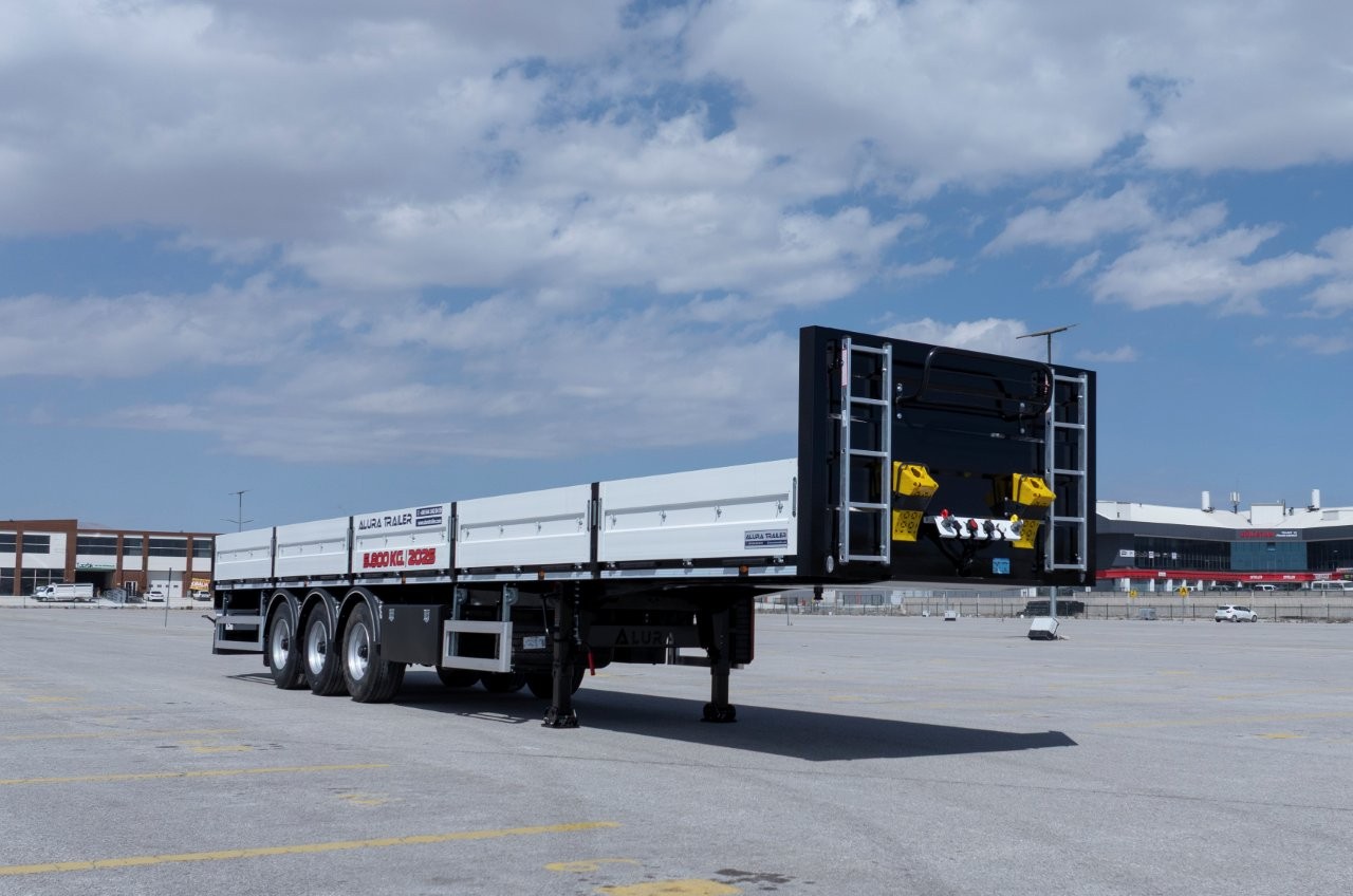 3 Axle Flatbed Trailer with Drop Side Panels | Alura Trailer