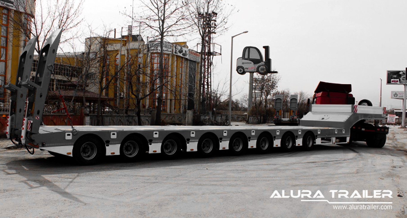 8 Axles Lowbed Trailer