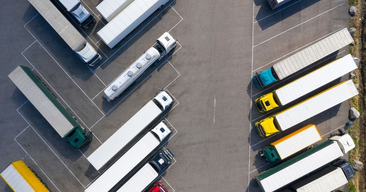 Modern fleet of semi trailers
