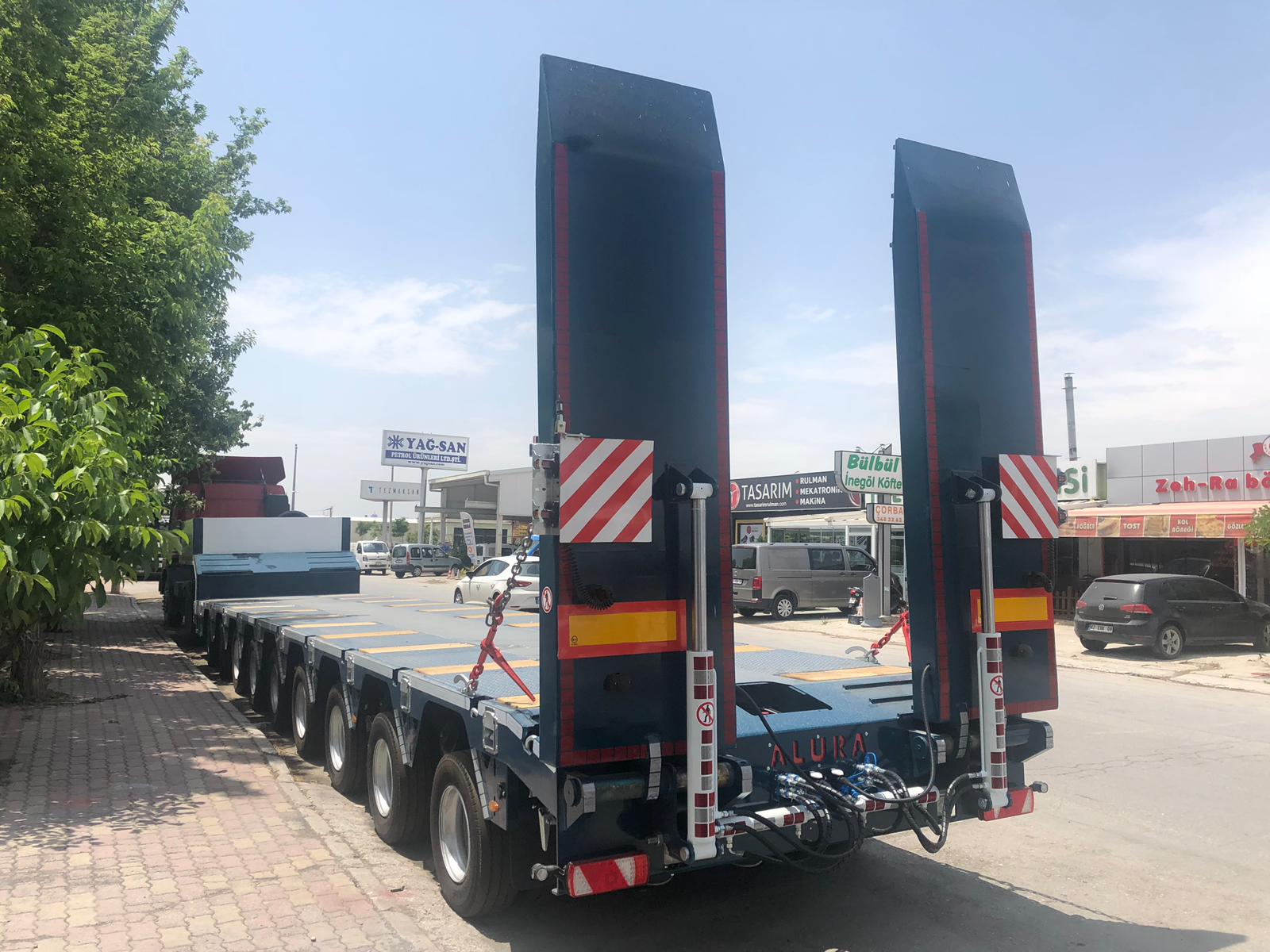 9 axles lowbed trailer 